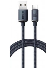 Кабель Baseus Crystal Shine USB-A to USB-C 100W 1.2m Black (CAJY000401)