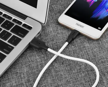 Кабель HOCO X21 Plus Type-A to Micro USB 1m Black/White
