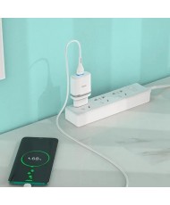 Зарядное устройство Hoco C12Q Smart QC3.0 charger set ( Type-C) White
