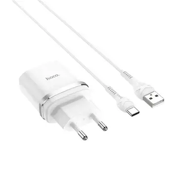 Зарядний пристрій Hoco C12Q Smart QC3.0 charger set ( Type-C) White