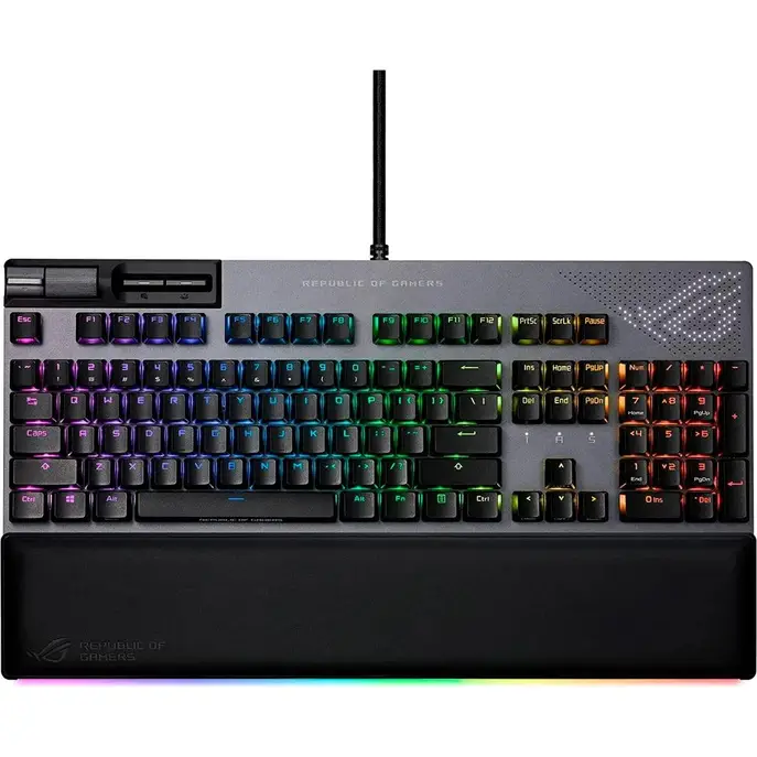 Клавiатура Asus ROG Strix Flare II Animate RGB 113key NX Red EN Black (90MP02E6-BKUA01) (UA)