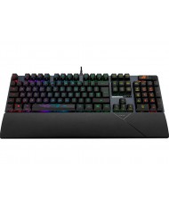 Клавіатура Asus ROG Strix Scope II RX Red EN/UK RGB Black (90MP0350-BKMA00) (UA)