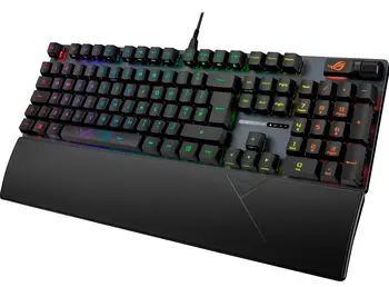 Клавіатура Asus ROG Strix Scope II RX Red EN/UK RGB Black (90MP0350-BKMA00) (UA)