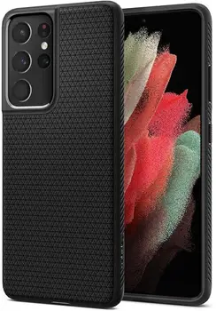 Чехол Spigen Samsung Galaxy S21 Ultra Liquid Air Matte Black (ACS02350)