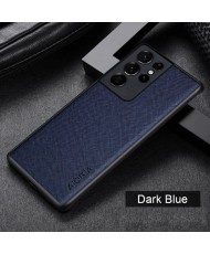 Чохол AIORIA Cross Pattern Case для Samsung Galaxy S21 Ultra Blue
