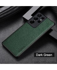 Чохол AIORIA Cross Pattern Case для Samsung Galaxy S21 Ultra Green