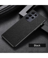 Чохол AIORIA Cross Pattern Case для Samsung Galaxy S22 Ultra Black
