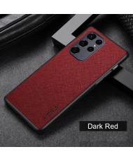 Чехол AIORIA Cross Pattern Case для Samsung Galaxy S22 Ultra Red