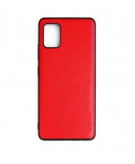 Чохол AIORIA Cross Pattern Case для Samsung Galaxy A51 5G Red