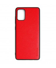 Чохол AIORIA Cross Pattern Case для Samsung Galaxy A71 Red