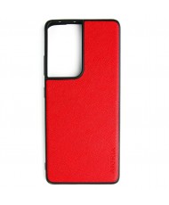 Чохол AIORIA Cross Pattern Case для Samsung Galaxy S21 Ultra Red