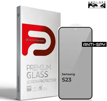 Захисне скло для смартфона ArmorStandart FG Anti Spy для Samsung Galaxy S23 Black (ARM68607)