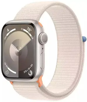Смарт-годинник Apple Watch Series 9 GPS 45mm Starlight Aluminum Case w. Starlight Sport Loop (MR983)