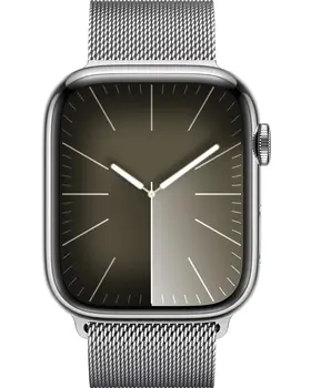 Смарт-годинник Apple Watch Series 9 GPS + Cellular 41mm Silver S. Steel Case w. Silver Milanese Loop (MRJ43)