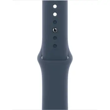 Смарт-годинник Apple Watch Series 9 GPS + Cellular 41mm Silver S. Steel Case w. Storm Blue Sport Band - M/L (MRJ33)