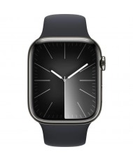 Смарт-годинник Apple Watch Series 9 GPS + Cellular 45mm Graphite S. Steel Case w. Midnight Sport Band - S/M (MRMV3)