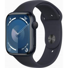Смарт-годинник Apple Watch Series 9 GPS + Cellular 45mm Midnight Aluminum Case w. Midnight Sport Band - S/M (MRMC3)