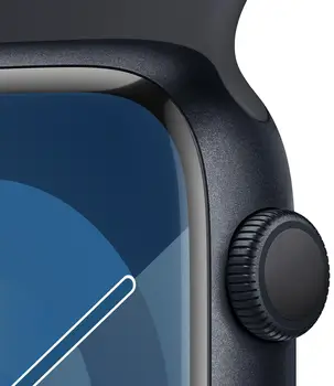 Смарт-годинник Apple Watch Series 9 GPS + Cellular 45mm Midnight Aluminum Case w. Midnight Sport Band - S/M (MRMC3)