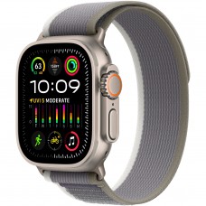 Смарт-годинник Apple Watch Ultra 2 GPS + Cellular 49mm Titanium Case with Green/Gray Trail Loop - S/M (MRF33)