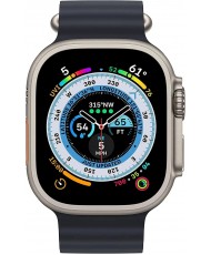 Смарт-годинник Apple Watch Ultra GPS + Cellular 49mm Titanium Case with Midnight Ocean Band (MQET3/MQFK3)