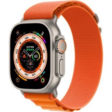 Apple Watch Ultra GPS + Cellular 49mm БУ Titanium Case with Orange Alpine Loop - Medium