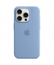 Чохол Apple iPhone 15 Pro Silicone Case with MagSafe - Winter Blue (MT1L3)