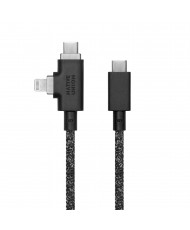 Кабель Native Union Belt Cable Duo Pro 240W USB-C to USB-C & Lightning 2.4 m Cosmos Black (BELT-PROCCL-COS-NP)