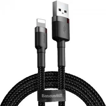 Кабель Baseus Cafule Cable Type-A to Lightning 2.4A 1m Black (CALKLF-BG1)