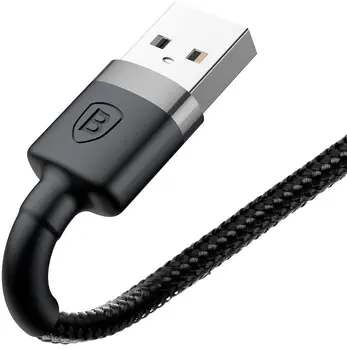 Кабель Baseus Cafule Cable Type-A to Lightning 2.4A 1m Black (CALKLF-BG1)