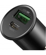 Автомобільний зарядний пристрій Baseus Circular Metal PPS Quick Charger Black (CCYS-C01)