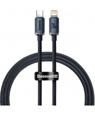 Зарядний кабель Baseus Crystal Shine Series Cable USB-C to Lightning 20W 1.2m Black (CAJY000201)