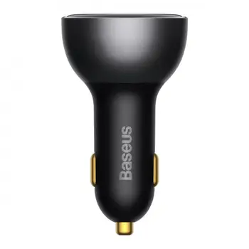 Зарядний пристрій Baseus Digital Display Car charger USB-A/USB-C PD3.1 140W+Type-C to Type-C cable Superior 5A 240W 1m (CGZX070001)