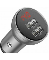 Зарядний пристрій Baseus Digital Display Dual USB 4.8A 24W Silver (CCBX-0S)