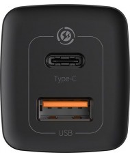 Сетевое зарядное устройство Baseus GaN2 Lite Quick Charger C+U 65W EU Black (CCGAN2L-B01)