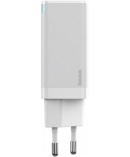 Мережевий зарядний пристрій Baseus GaN2 Lite Quick Charger C+U 65W EU White (CCGAN2L-B02)