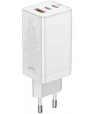 Зарядний пристрій Baseus GaN3 Pro 2USB-C+1USB-A 65W White (CCGP050102)