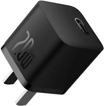 Зарядное устройство Baseus GaN5 Fast Charger USBC 20W CN + Superior Cable Type-C to Lightning PD 20W 1m Set (Mini) Black (CCGN040101)