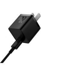 Зарядное устройство Baseus GaN5 Fast Charger USBC 20W CN + Superior Cable Type-C to Lightning PD 20W 1m Set (Mini) Black (CCGN040101)