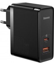 Сетевое зарядное устройство Baseus GaN5 Pro Fast Charger Type-C+USB 100W EU Black (CCGP090201)