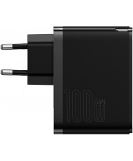 Сетевое зарядное устройство Baseus GaN5 Pro Fast Charger Type-C+USB 100W EU Black (CCGP090201)