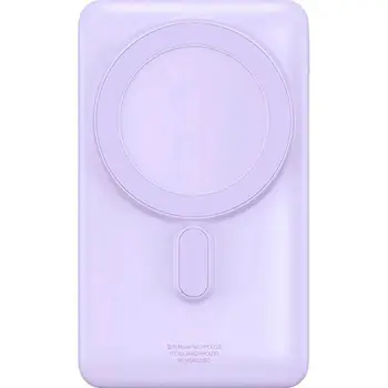 Зовнішній аккумулятор (повербанк) Baseus Magnetic Bracket Wireless 10000mAh 20W Purple (PPCX080005)