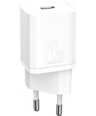 Зарядний пристрій Baseus Super Si 1C 20W With Simple Wisdom Data Cable Type-C/iP 1m White (TZCCSUP-B02)