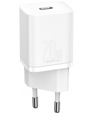 Зарядний пристрій Baseus Super Si Quick Charger 1C 20W EU White (CCSUP-B02)