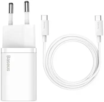 Сетевое зарядное устройство Baseus Super Silicone PD Charger 25W + Type-C to Type-C (TZCCSUP-L02)