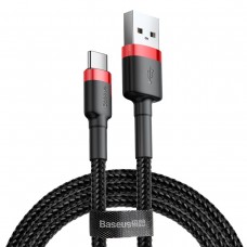 Дата кабель Baseus USB 2.0 AM to Type-C 1.0m Cafule 3A red+black (CATKLF-B91)
