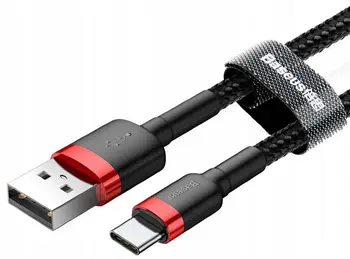 Кабель Baseus Cafule Cable USB For Type-C 3A 1M Red+Black (CATKLF-B91)