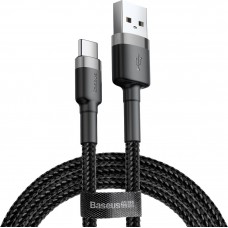 Дата кабель Baseus USB 3.1 AM to Type-C 1.0m 3A grey-black (CATKLF-BG1)