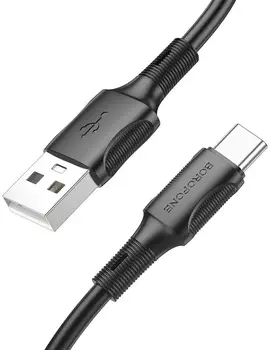 Кабель Borofone BX80 Type-A to Type-C 3.0A (1m) Black
