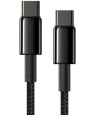 Кабель Baseus Tungsten Gold Fast Charging Data Cable Type-C to Type-C 100W 20V 5A 1m Black (CATWJ-01)