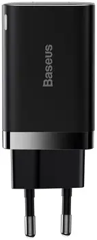 Мережевий зарядний пристрій Baseus Super Si Pro Quick Charger USB/Type-C 30W Black (CCSUPP-E01)